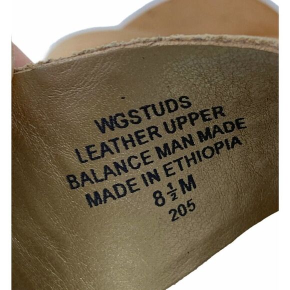 Guess Cork Wedge Heels Tan Open Toe 8.5 Leather - Picture 11 of 11